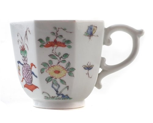 209 - Worcester octagonal coffee cup circa 1753-55