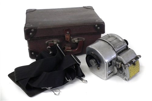 20 - Gibson A14 London Transport Bus ticket machine no. 36039 with case and roll of paper.