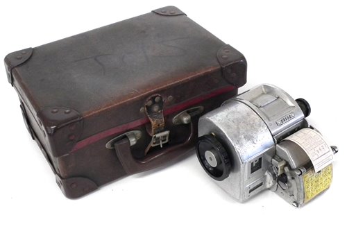 4 - Gibson A14  Bus ticket machine (no makers mark) no. 35182 with case and rolls of paper.