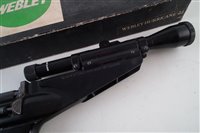 Lot 95 - Webley Hurricane .22 air pistol with scope and original box