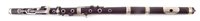 Lot 39 - Rosewood flute by J. Wallis London, with mahogany fitted case