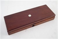 Lot 39 - Rosewood flute by J. Wallis London, with mahogany fitted case