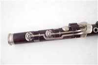 Lot 39 - Rosewood flute by J. Wallis London, with mahogany fitted case