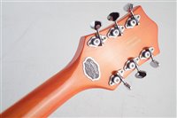 Lot 109 - Gretsch Electromatic semi acoustic electric guitar in orange with strap and hardcase