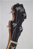 Lot 132 - Hondo II Five string banjo, with inlaid fingerboard rosewood resonator,  with hard case