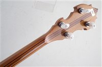 Lot 132 - Hondo II Five string banjo, with inlaid fingerboard rosewood resonator,  with hard case