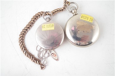 Lot 188 - Railway timekeeper pocket watch (Made in Austria) and Morain Watch Co.., RR special pocket watch, Swiss made