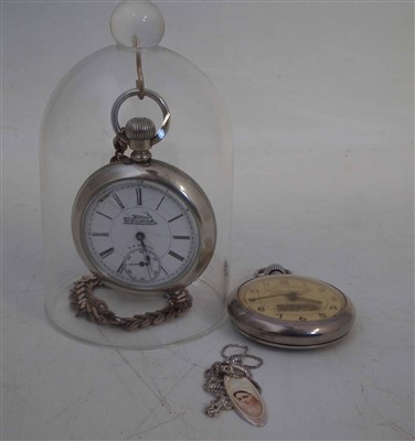 Lot 188 - Railway timekeeper pocket watch (Made in Austria) and Morain Watch Co.., RR special pocket watch, Swiss made