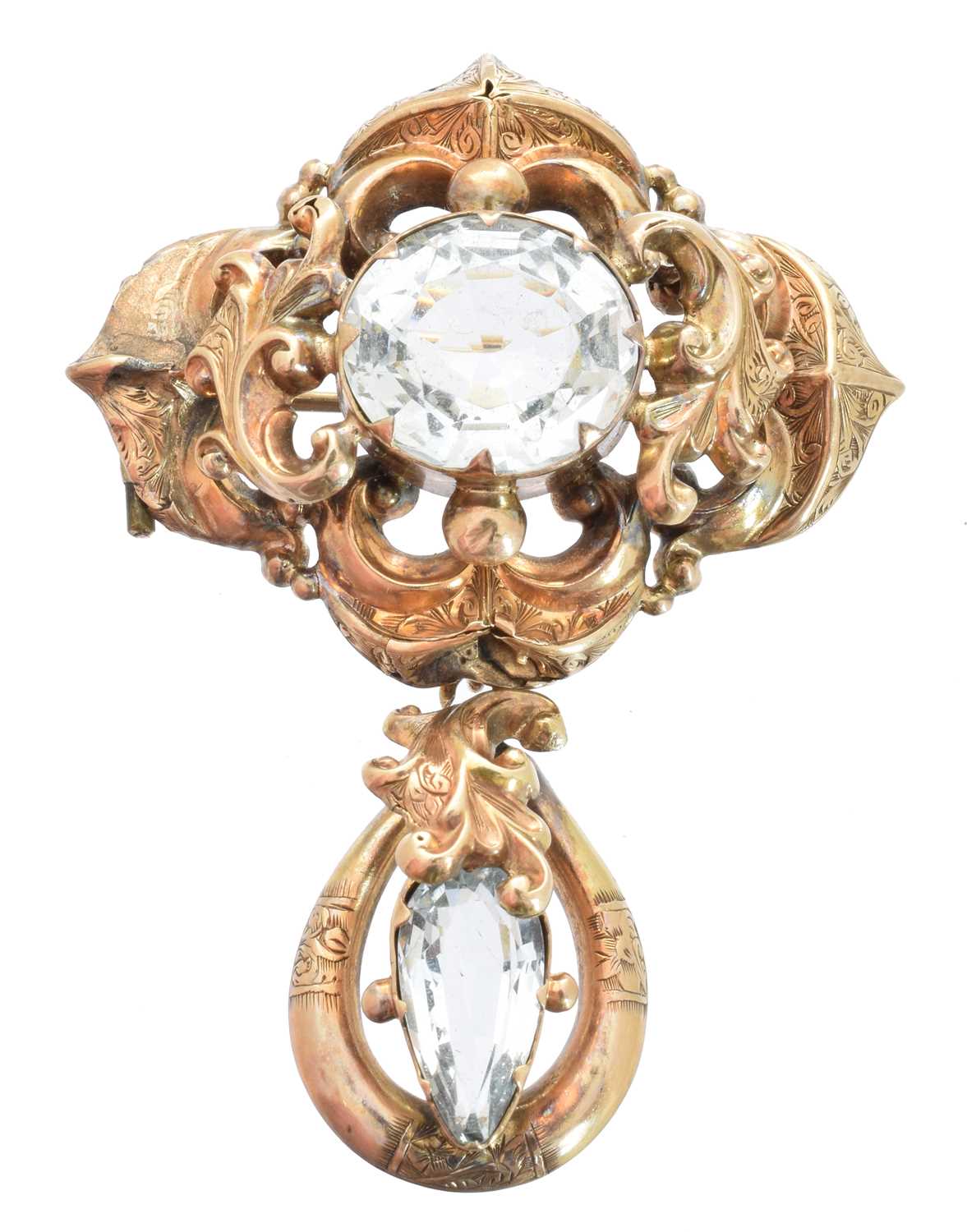Lot 30 - A Victorian aquamarine brooch