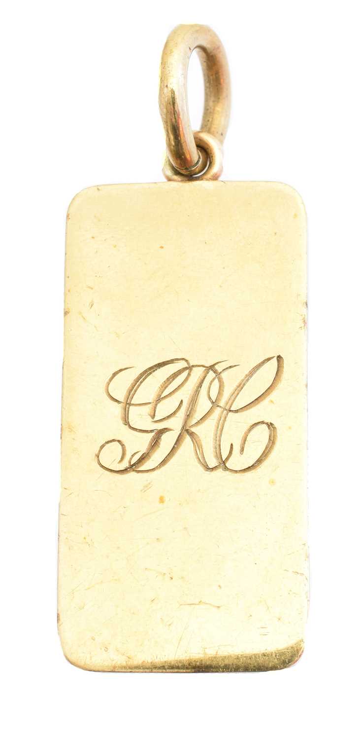 Lot 55 - A 9ct gold ingot