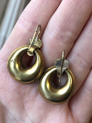 Lot 46 - A pair of Victorian drop earrings