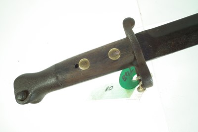 Lot 48 - Kenya Mau Mau Machete and a pattern 1888 bayonet