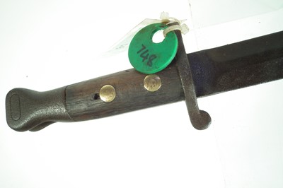 Lot 48 - Kenya Mau Mau Machete and a pattern 1888 bayonet