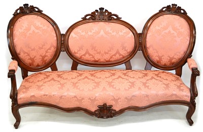 Lot 352 - Mid 19th century continental Louis XV design matching pair of sofas