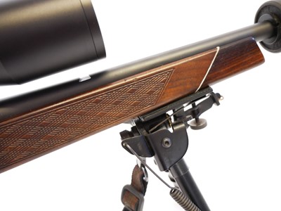Lot 108 - Parker Hale .308 rifle with Schmidt and Bender Scope and moderator LICENCE REQUIRED.
