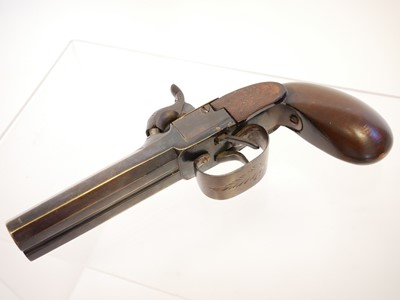 Lot 7 - Percussion double barrel pocket pistol