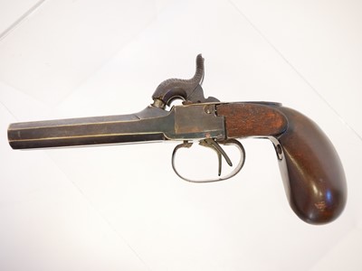 Lot 7 - Percussion double barrel pocket pistol