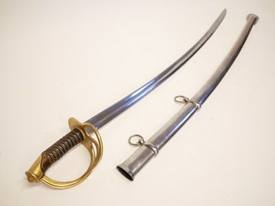 Lot 273 - Reproduction French heavy cavalry sword and scabbard
