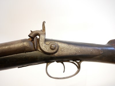 Lot 40 - Percussion double barrel shotgun