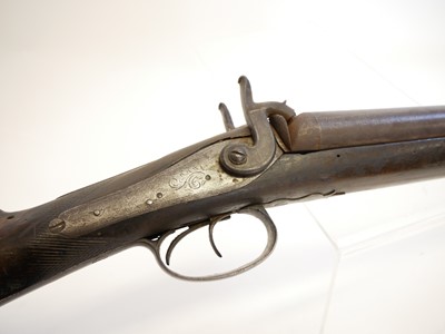 Lot 40 - Percussion double barrel shotgun