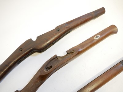 Lot 268 - Berthier rifle stock and two other stocks and a forend