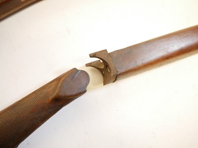 Lot 268 - Berthier rifle stock and two other stocks and a forend
