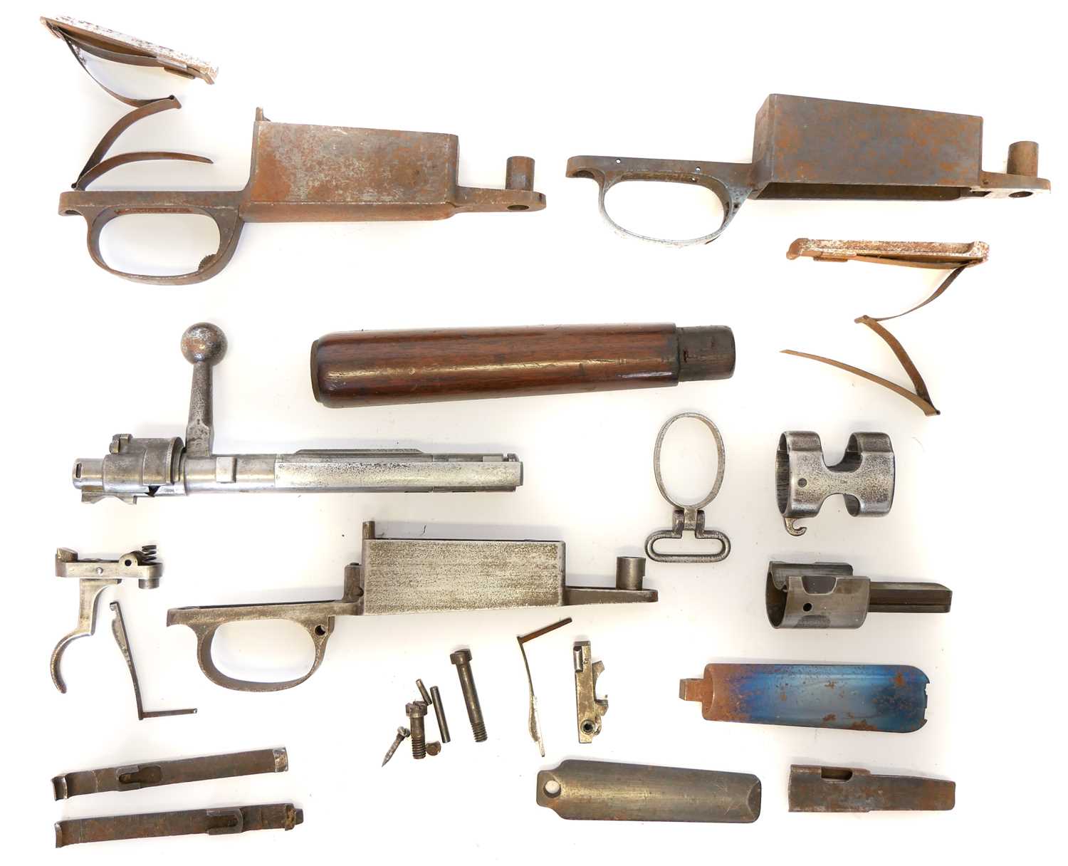 Lot 497 - Collection of Mauser K98 bolt action rifle parts LICENCE REQUIRED