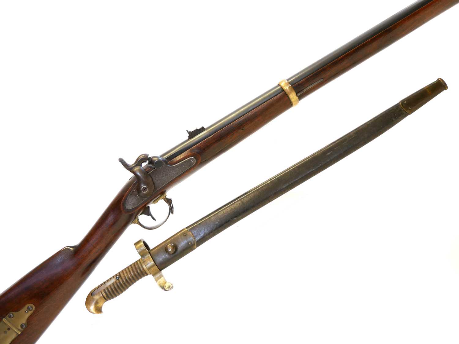 Lot 34 - Remington 1863 Zouave .58 calibre rifle with bayonet