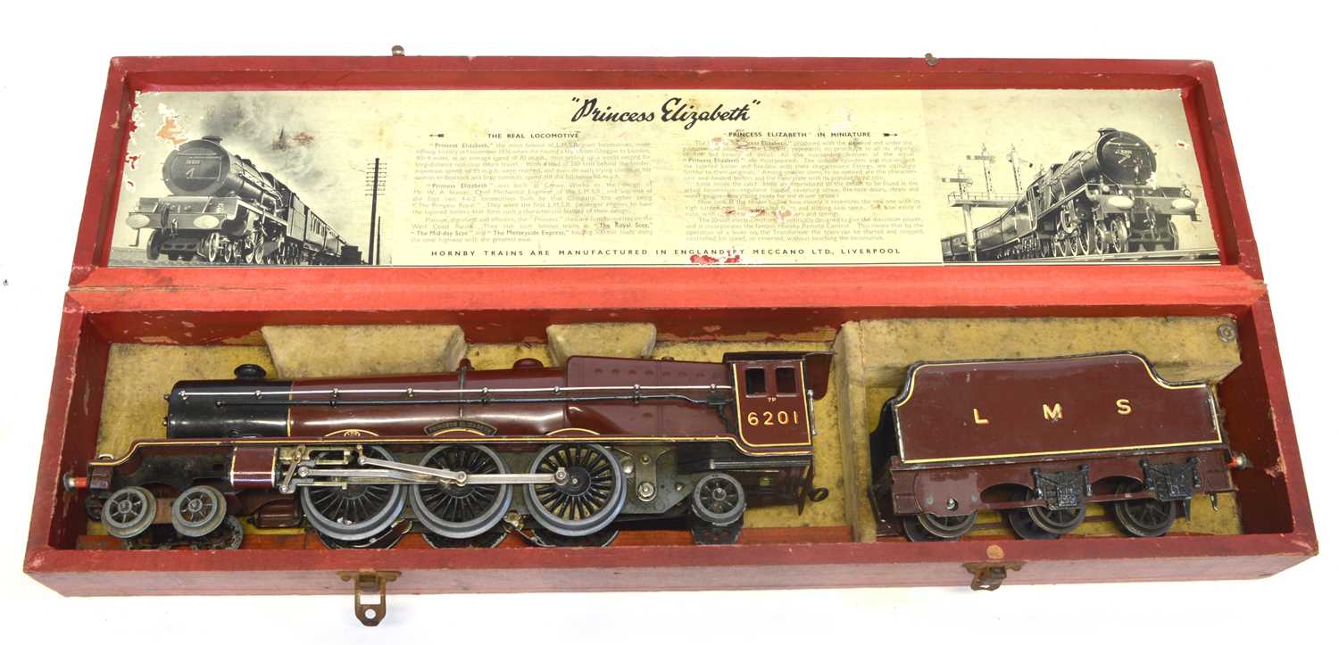 Lot 26 - Hornby O Gauge Princess Elizabeth Locomotive and Tender