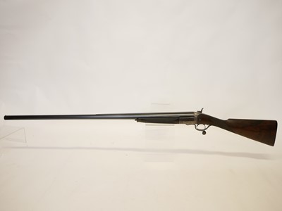 Lot 34 - E.M. Reilly 8 bore nitro proofed single barrel shotgun.