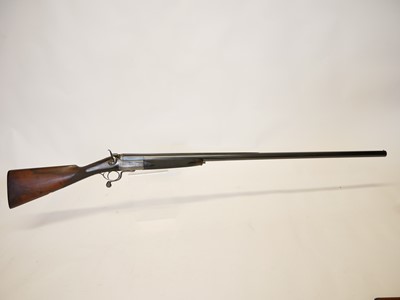 Lot 34 - E.M. Reilly 8 bore nitro proofed single barrel shotgun.