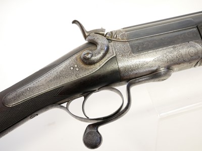 Lot 34 - E.M. Reilly 8 bore nitro proofed single barrel shotgun.