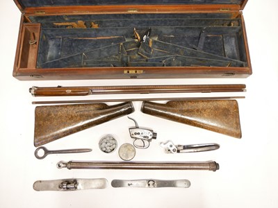 Lot 29 - Cased William Mills 56 bore air rifle
