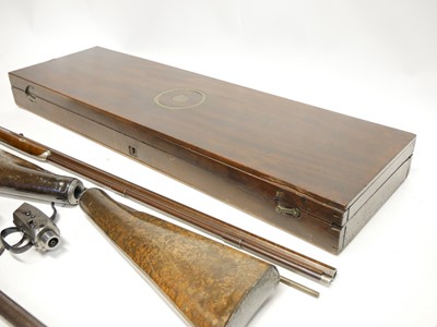 Lot 29 - Cased William Mills 56 bore air rifle