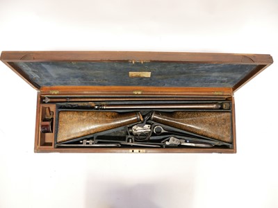 Lot 29 - Cased William Mills 56 bore air rifle