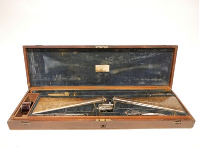 Lot 29 - Cased William Mills 56 bore air rifle