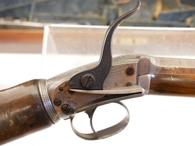 Lot 29 - Cased William Mills 56 bore air rifle