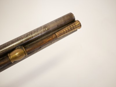 Lot 39 - Belgian 20 bore percussion double barrel shotgun