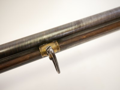 Lot 39 - Belgian 20 bore percussion double barrel shotgun