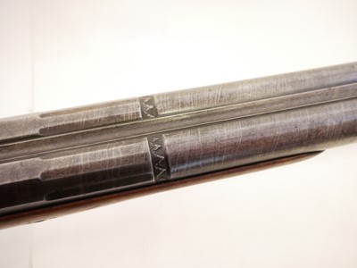 Lot 39 - Belgian 20 bore percussion double barrel shotgun