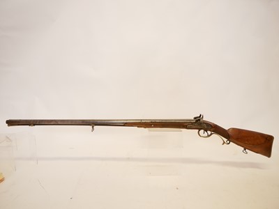Lot 39 - Belgian 20 bore percussion double barrel shotgun