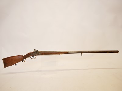 Lot 39 - Belgian 20 bore percussion double barrel shotgun