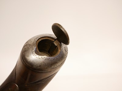 Lot 2 - Atkinson of Lancaster double barrel pistol with bayonet