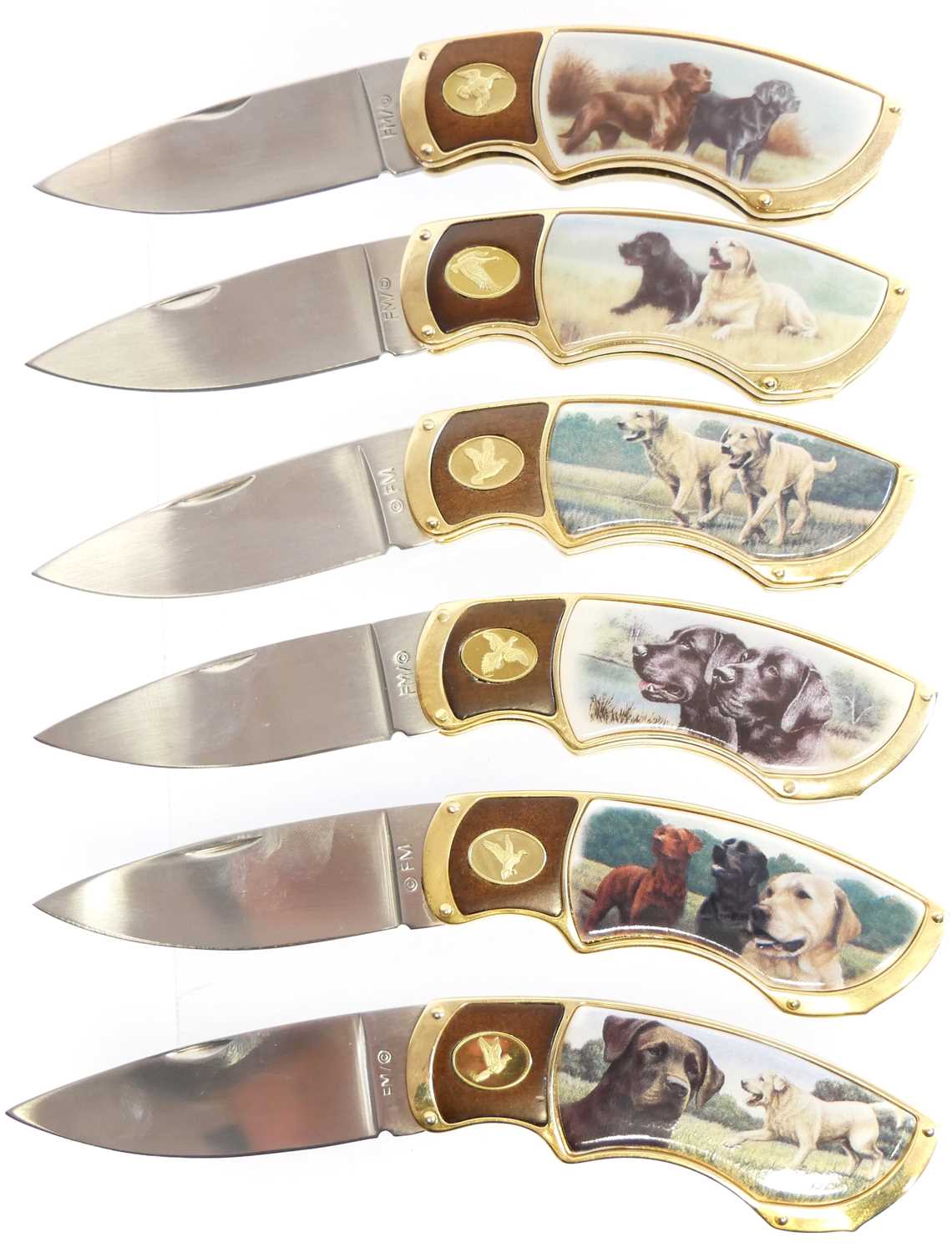 Lot 455 - Six Franklin Mint collector knives