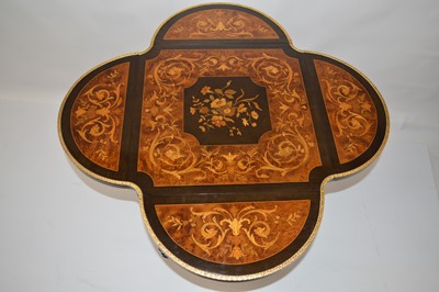 Lot 400 - Late 19th Century French Ebonised Drop Leaf Centre Table