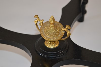 Lot 400 - Late 19th Century French Ebonised Drop Leaf Centre Table