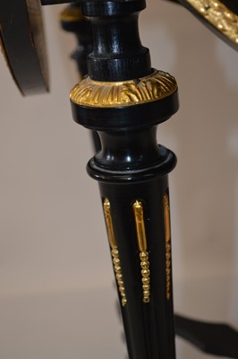 Lot 400 - Late 19th Century French Ebonised Drop Leaf Centre Table