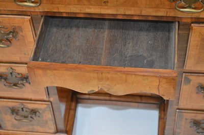 Lot 273 - Mid 18th Century Oyster Veneered Kneehole Desk