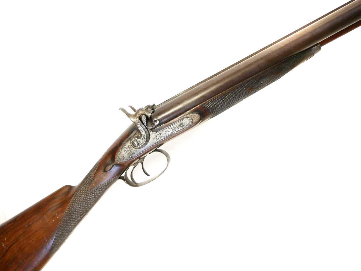 Lot 31 - Percussion double barrel 13 bore shotgun