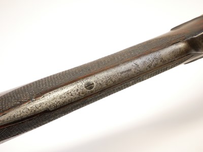 Lot 31 - Percussion double barrel 13 bore shotgun